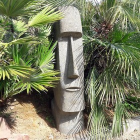 Statue moaï île de pâques jardin zen 1m20