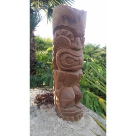 Grand totem de jardin Tête de tiki en pierre Ornement de statue de Tiki  Sculpture de tête de Moai Décoration de ciment riki Figure de jardin moai  Totem religieux -  Canada