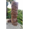 Statue Totem Tiki bois Ku-ka-ili-Moku, 100 cm